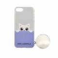 Гелевый чехол для iPhone 7 / 8 Karl Lagerfeld K-Peek A Boo Hard Transparent TPU Blue, KLHCP7TRGPABBL